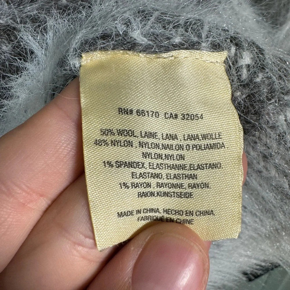 Sleeping on Snow Wool Blend Off the Shoulder Tunic Nordic Sweater Womens Small - Picture 5 of 7